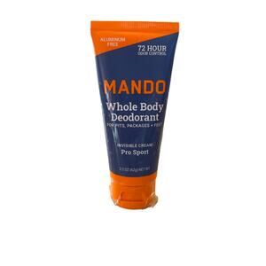 New Mens Mando Whole Body Deodorant Invisible Cream Pro Sport 2.2oz